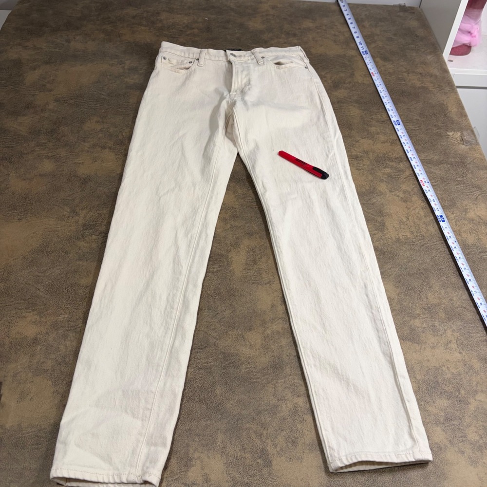 Abercrombie & Fitch Jeans Mens 30x32 Cream 90s Slim Vintage Stretch 9577